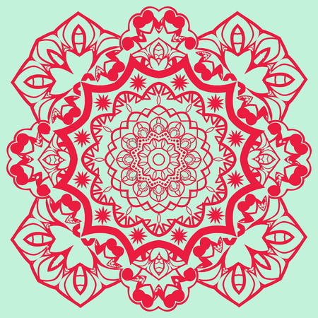 Vector mandala for coloring page. Vintage decorative elements oriental pattern -illustrationのイラスト素材