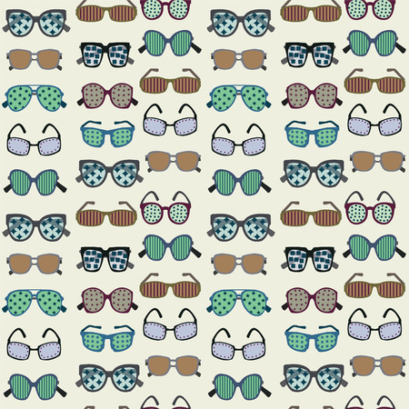 background of fashion colored  Sunglasses in a retro style - Illustrationのイラスト素材