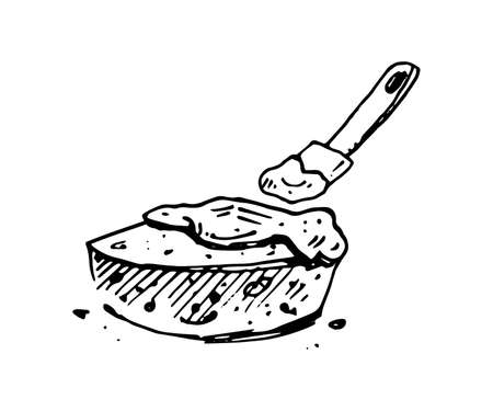 Baking cake process vector illustrationのイラスト素材
