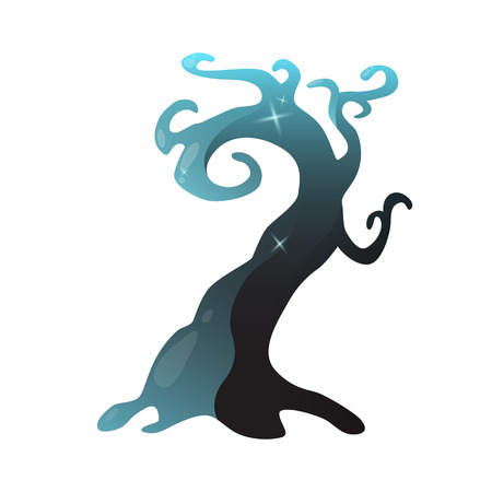 Magic tree on a white background. Game Design. illustrationのイラスト素材