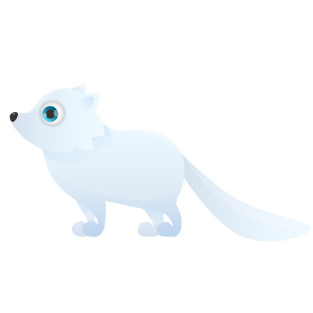 Arctic fox isolated on white background.のイラスト素材