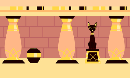 Interior Ancient Egypt.のイラスト素材