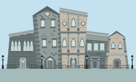 Street English Town. Flat design. Vector illustrationのイラスト素材
