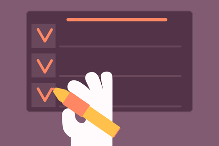 To do list concept. Flat design. Vector illustrationのイラスト素材