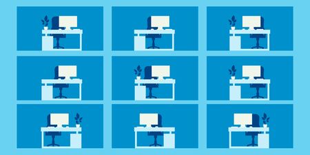 The building with office rooms. Flat design. Vector illustrationのイラスト素材
