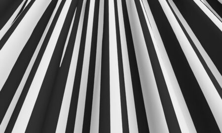 Abstract wave background with black and white line. Backdrop design for product promotion. 3d renderingの写真素材