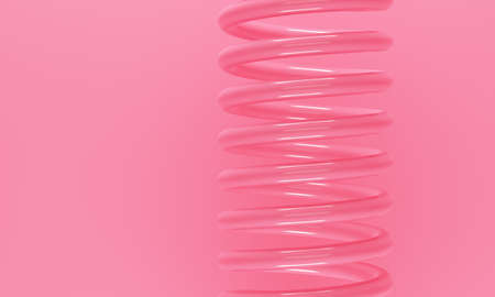 Bright abstract background with shiny spiral. 3d rendering