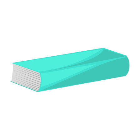 Colorful book vector flat style isolated illustration. Studying and learning. Library books. Relaxing comfortable atmosphere. Studying at home. Imagination.のイラスト素材