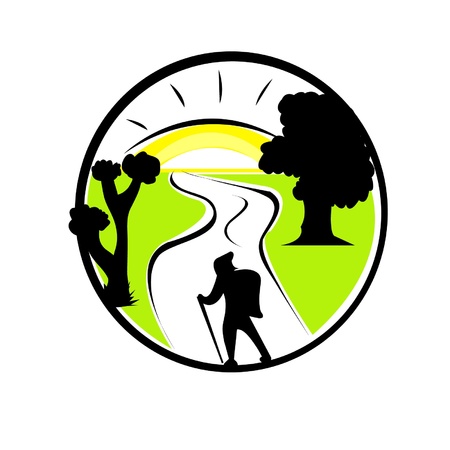 Vector illustration of tourism emblemのイラスト素材
