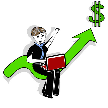 Vector illustration of freelance and broker business conceptのイラスト素材