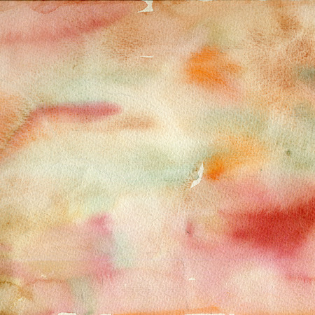 Watercolor illustration, texture. Transition, infusion of color spreading red ocherの写真素材