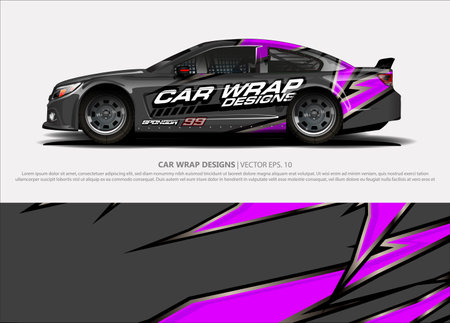 car wrap design for vehicle vinyl stickerのイラスト素材