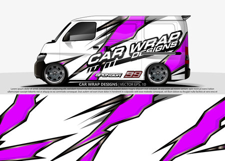 car wrap design for vehicle vinyl stickerのイラスト素材