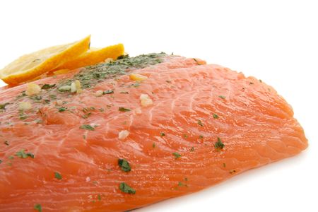 close up on salmonの写真素材