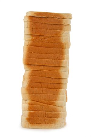 sandwich bread isolated on white