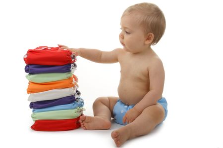 baby and diaperの写真素材