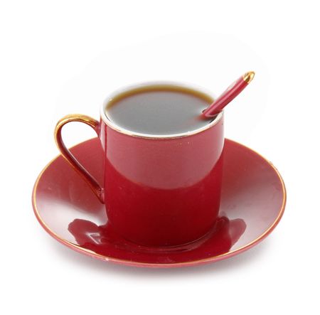 coffee cup on white backgroundの写真素材