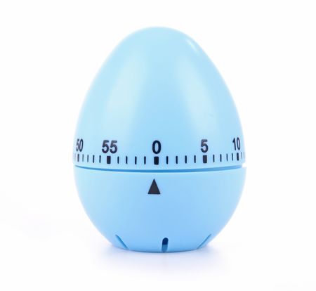 isolated blue egg timerの写真素材