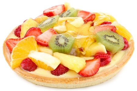 isolated fruit tartの写真素材
