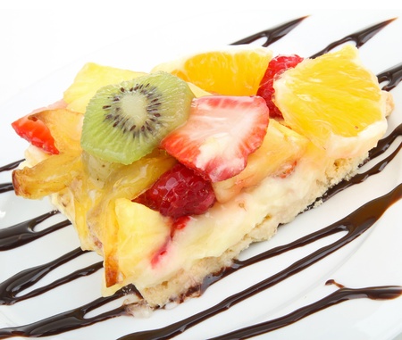 plate of dessert, fruit tartの写真素材