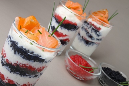 verrine of salmonの写真素材