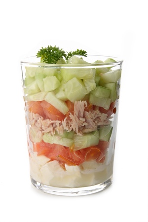 verrine of fresh vegetableの写真素材