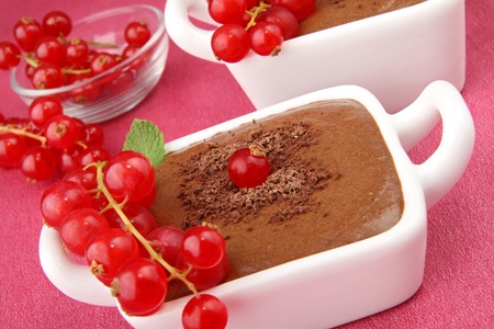 chocolate mousse dessertの写真素材
