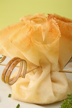 filo pastry, canape foodの写真素材