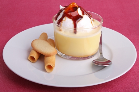 french dessert, floating islandの写真素材