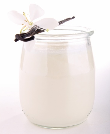 vanilla yogurtの写真素材