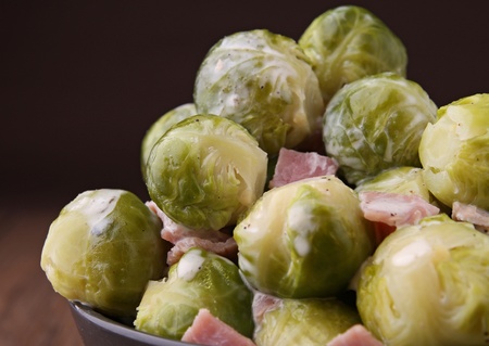 close up on brussels sproutsの写真素材