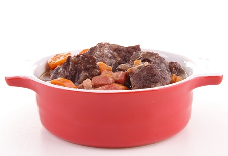 isolated beef bourguignonの写真素材