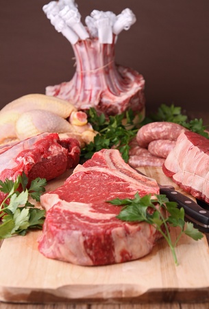 raw meatの写真素材