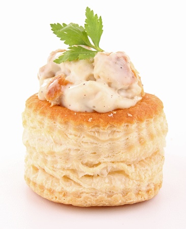 isolated vol au vent on whiteの写真素材