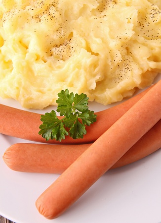 sausage and pureeの写真素材