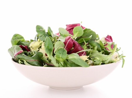 isolated plate of saladの写真素材