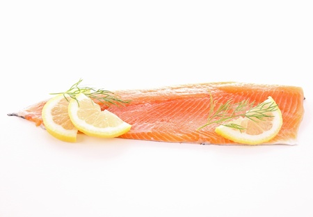 fillet of raw fishの写真素材
