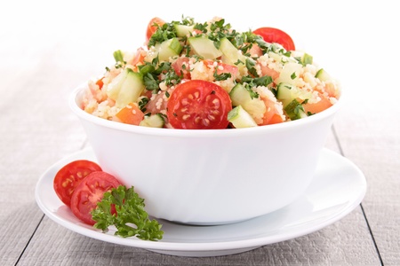 fresh couscous salad with vegetablesの写真素材