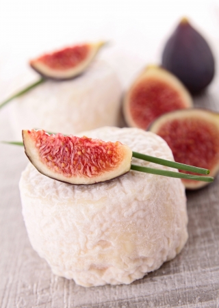 cheese and fresh figの写真素材