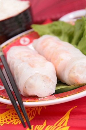 vietnamese spring rollの写真素材
