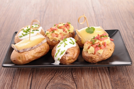 baked potatoの写真素材