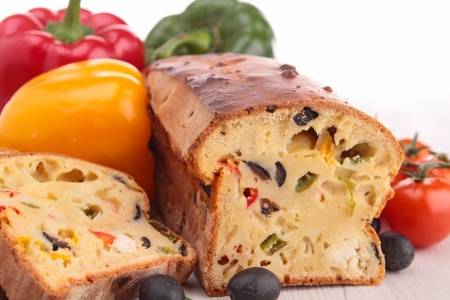 vegetable breadの写真素材