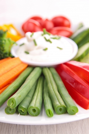 vegetable dipの写真素材