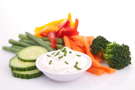 vegetable and dipの写真素材