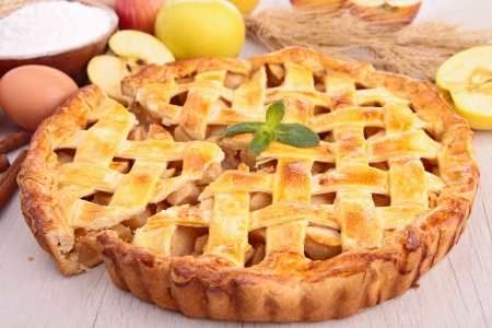 gourmet apple pieの写真素材