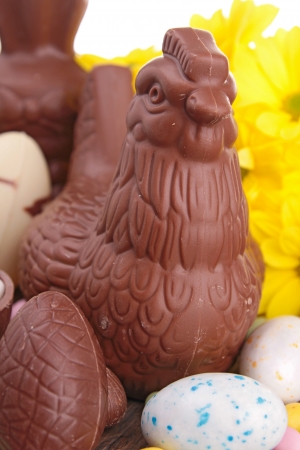 assortment of easter chocolate eggsの写真素材