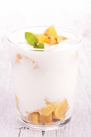 fruit and yogurtの写真素材