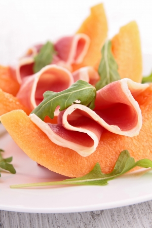 melon and parma hamの写真素材