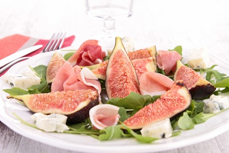 fig, ham and cheeseの写真素材