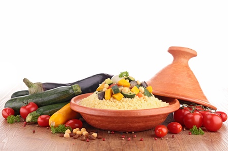 tajine with vegetarian couscousの写真素材